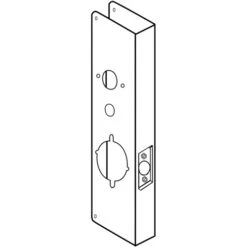 Don Jo 27-AB-CW Wrap Around Plates Satin Brass Blackened Satin Relieved Clear Coated