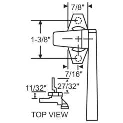 Brixwell 32-315-8 Cam Handle Ches Bronze 1 3/8in Truth Right Hand A1 Angle Base Die Cast