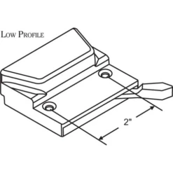 Brixwell 34-47-1 Casement Sash Lock Die Cast Bronze Low Profile