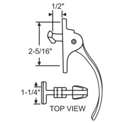 Brixwell 34-67dc Casement Handle Die Cast Light Bronze Double Locking Cwl 42 Dc Used With Keeper 50-717