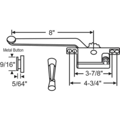 Brixwell 36-110 Casement Operator Assembly Aluminum Handle Included Cwo 2 R