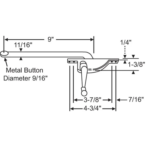 Brixwell 36-313 Casement Operator Assembly Bronze Handle Included Cwo 10 R Br/sdC-100 9in Arm Length