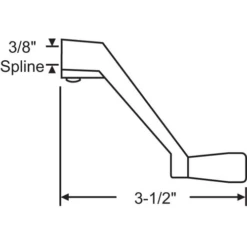 Brixwell 37-212bz Crank Handle Bronze 3/8in Spline