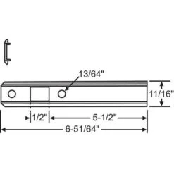 Brixwell 39-1052-6 HINGE LIMIT DEVICE 6.800in FOR 4-BAR PROJECTION