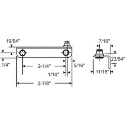 Brixwell 39-411 Use 39-679 Dual Arm Operator Bracket Truth Left Hand Use 39-679
