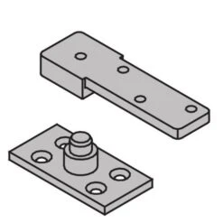 Ives Commercial 7255 BTM US10 1-1/2" Center Hung Base Plate Bottom Pivot 500 Pounds Satin Bronze Finish
