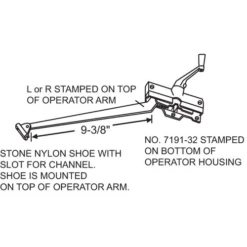 Brixwell 750-1361310c Casement Operator Assembly Rh Stone With Cover Screws And Track Handle Sold Seperately