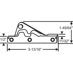 Brixwell 750-1361409 Casement Operator Bracket Sash Bracket For 750-1361484 3-13/16in Length Standard Type