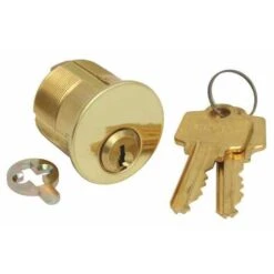 Kaba Ilco 7185AA1-03-KD 1-1/8 In. Arrow Mortise Cylinder Bright Brass