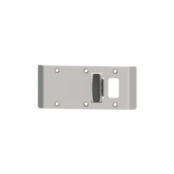 Hager 012586 458 6-1/2" X 1-3/4" US26D LH - Combination Rescue Door Stop And Two Way Strike Plate