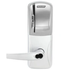 Schlage Electronics CO250MS70MSATH625JRH Electric Mortise Lock Bright Chrome