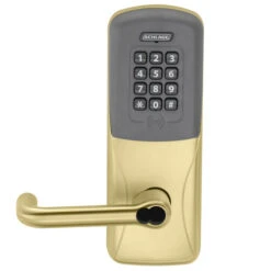 Schlage Electronics CO200CY40PRKTLR606JRH Electric Cylindrical Lock Satin Brass