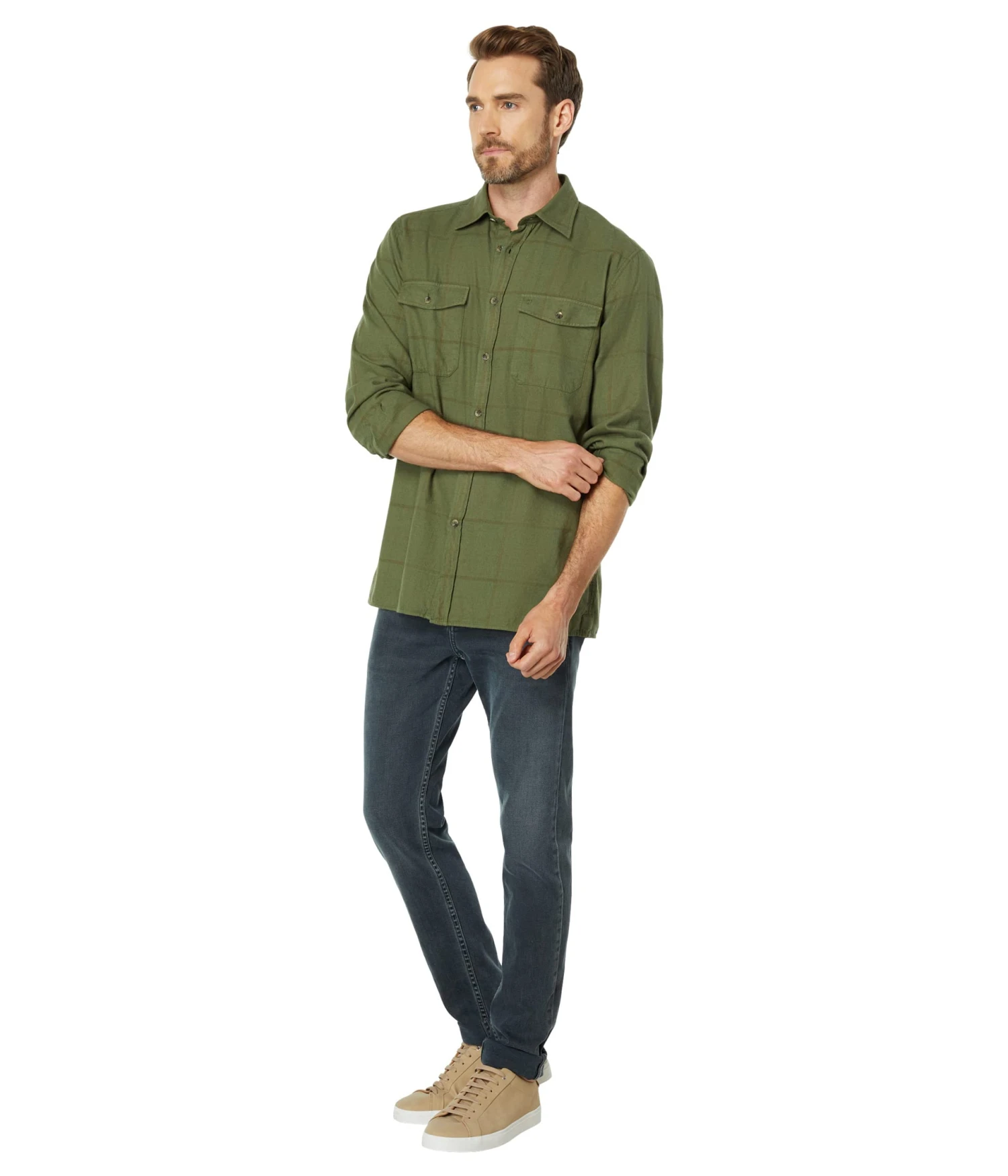7 For All Mankind Overdye Check Button-Down Shirt - Image 4