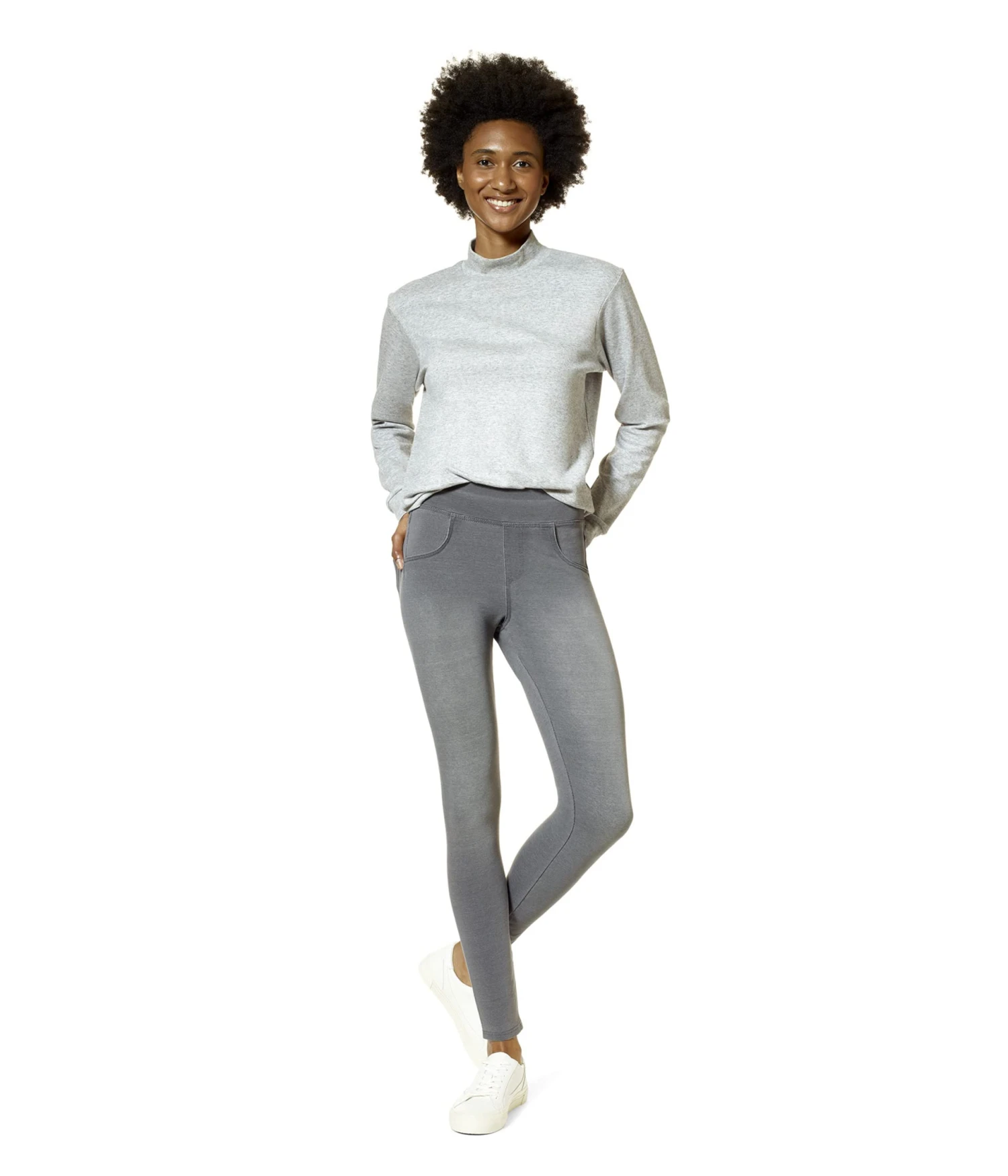 HUE Game Changing Denim High-Rise Leggings