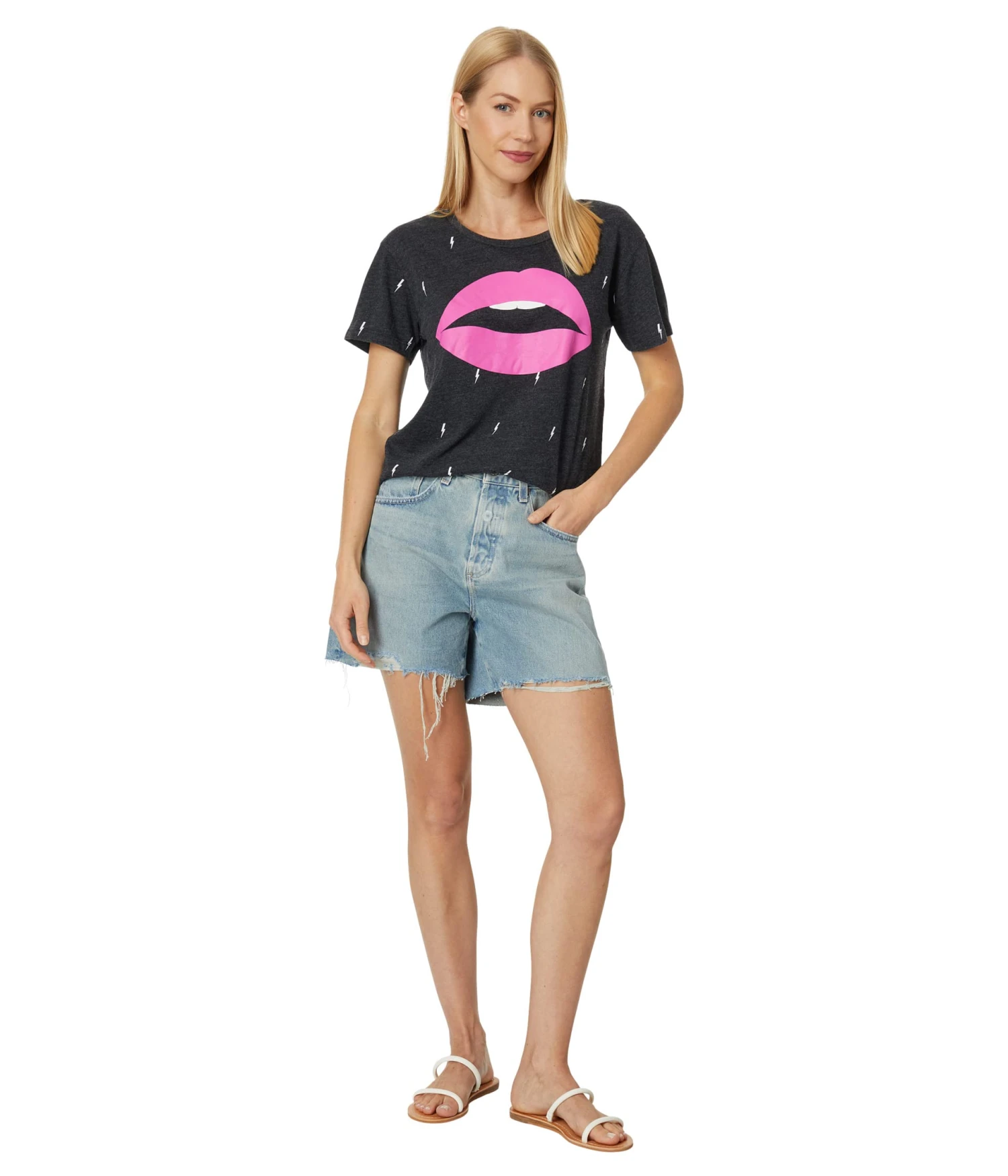 Chaser Rock Lips Tri-Blend Jersey Everybody Tee - Image 4