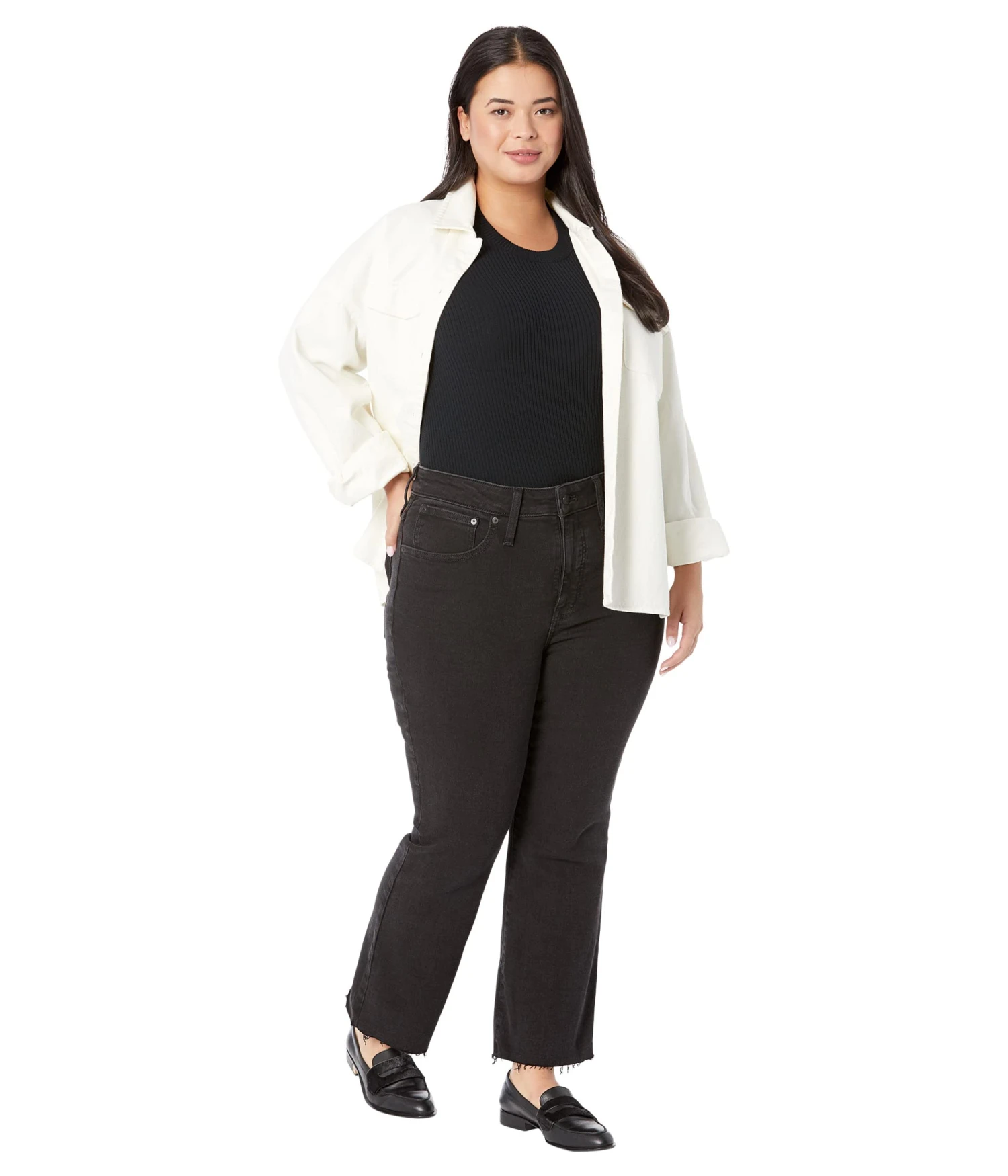 Madewell Plus Cali Demi-Boot Jeans In Bayland Wash: Raw-Hem Edition - Image 4