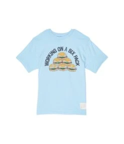 The Original Retro Brand Kids Working On A 6-Pack Burger Cotton Crew Neck Tee (Big Kids)