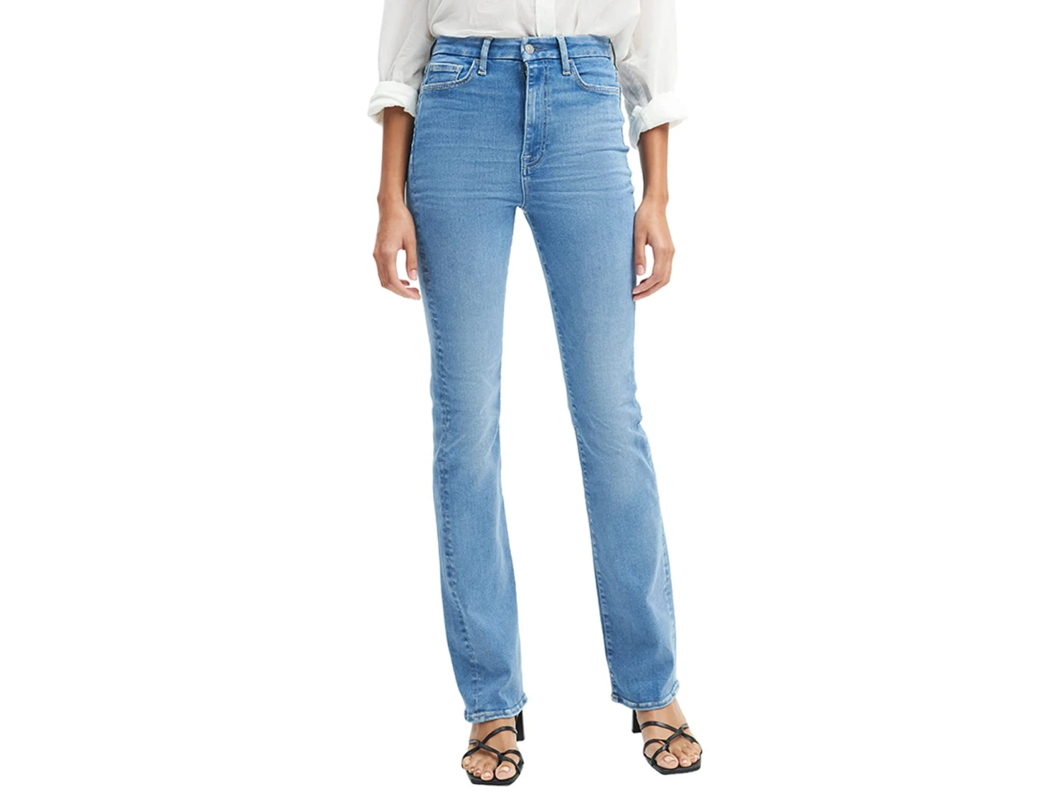 7 For All Mankind No Filter Skinny Boot In Lily Blue