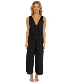 BECCA By Rebecca Virtue Breezy Basics Wrap Front Jumpsuit Cover-Up