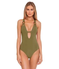 BECCA By Rebecca Virtue Color Code Skylar Plunge One-Piece