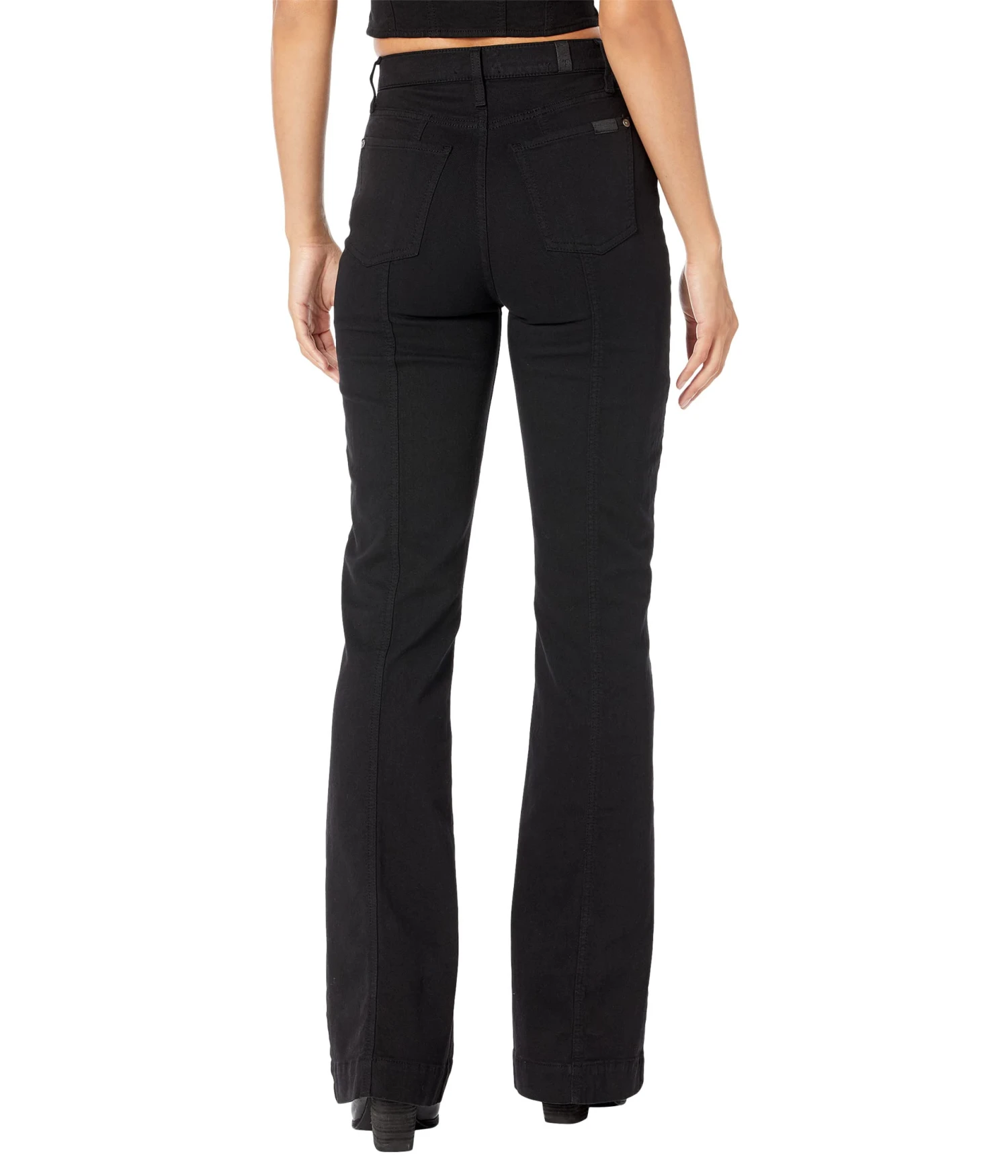 7 For All Mankind Ultra Dojo With Front Seam In Black - Image 2