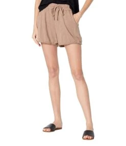 Bobi Los Angeles Slubbed Jersey Drawstring Shorts