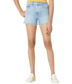 Paige Dani Shorts W/ Raw Hem Offset Coin Pocket In Montage Distressed/Petite Knoll Hem