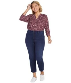 NYDJ Plus Size Plus Size ThighShaper™ Straight Ankle Jeans In Waterbury