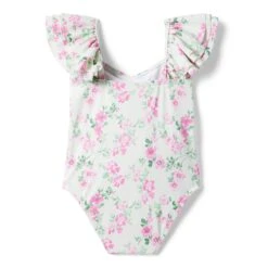 Janie And Jack Floral One-Piece Swim (Toddler/Little Kids/Big Kids)