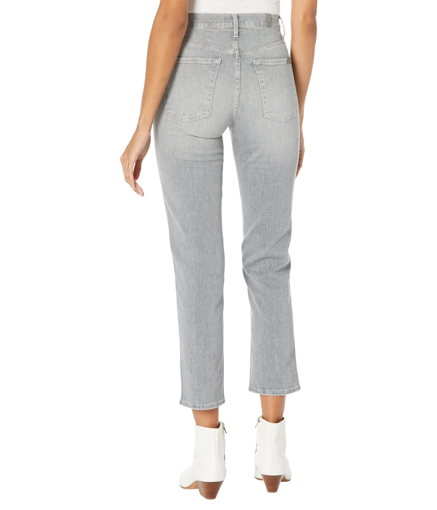 7 For All Mankind High-Waist Cropped Straight In Lefthand Bergamot Grey - Image 2