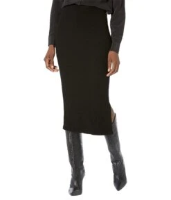 Michael Lauren Valor Midi Skirt W/ Side Slits