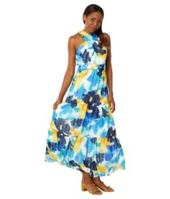 Maggy London Ribbon Stripe Maxi Dress