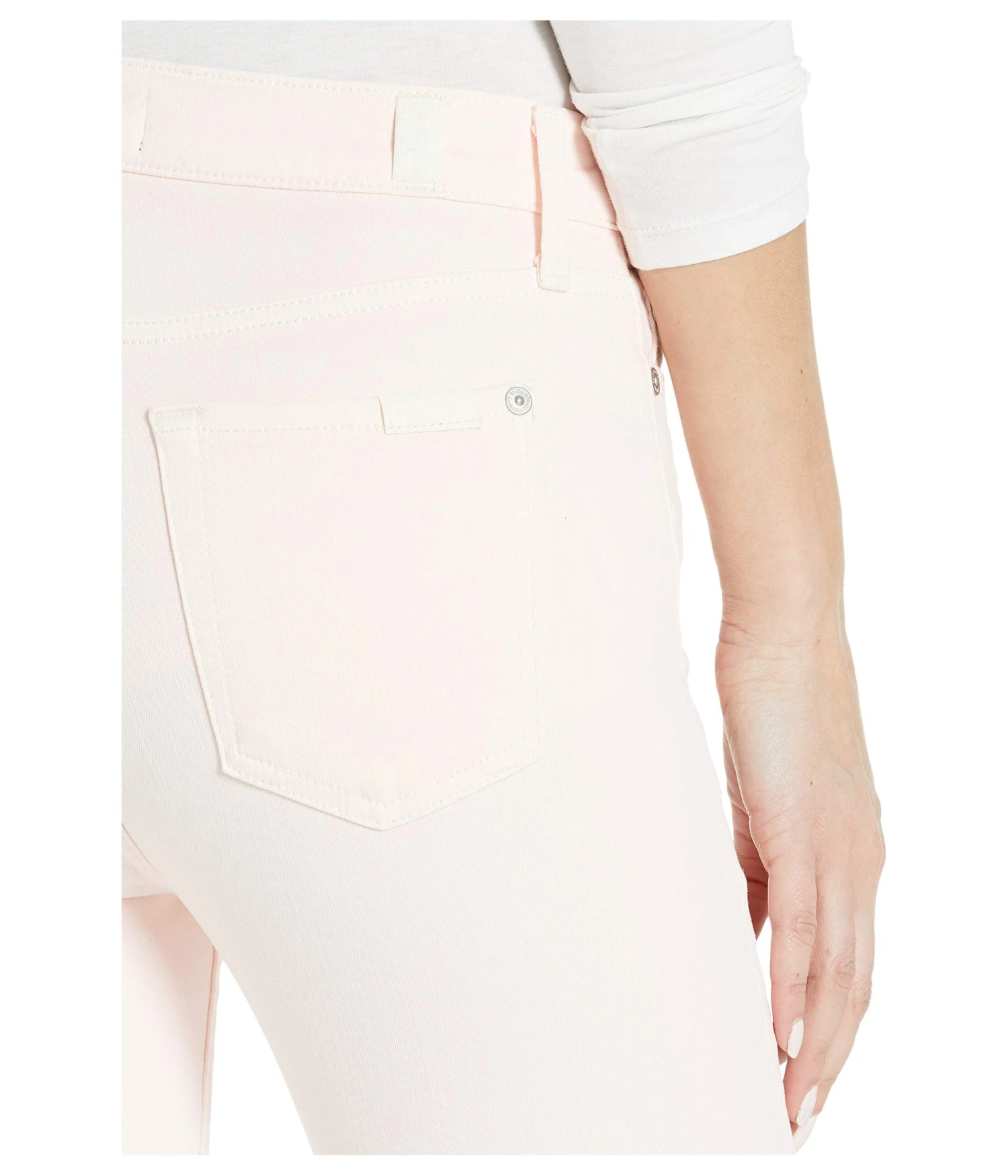 7 For All Mankind High-Waist Ankle Skinny In Solid Pink - Image 4