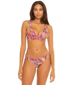 BECCA By Rebecca Virtue Psychedelica Blake Shirred Halter Top