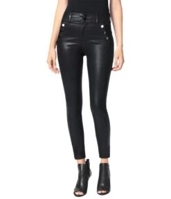 Joe's Jeans Georgia Ankle Coated In Black Coated