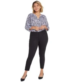 NYDJ Plus Size Plus Size Ami Skinny Court Ankle Jeans With Release Hem In Black Rinse