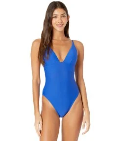 J. Crew J.Crew Deep V-Neck French One-Piece Swimsuit