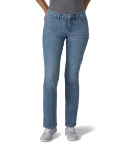 Lee Secretly Shapes Regular Fit Straight Leg Jeans Mid-Rise