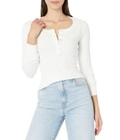 Lucky Brand Embroidered Fair Isle Henley