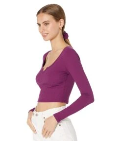 Splendid Sundown Ada Notch Tee In Recycled Poly Blend Rib