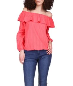MICHAEL Michael Kors Off Shoulder Peasant Top
