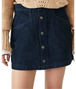 Free People Ray Cord Miniskirt