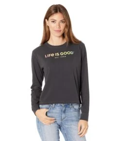 Life Is Good LIG Est 1994 Boxy Long Sleeve Tee