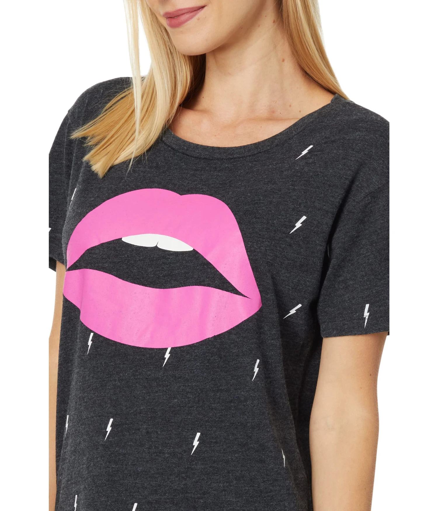 Chaser Rock Lips Tri-Blend Jersey Everybody Tee - Image 3