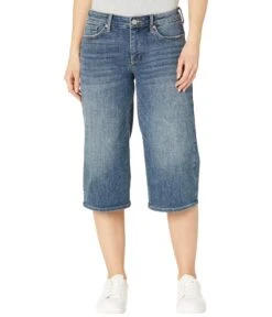 NYDJ Petite Wide Leg Pedal Pusher Jeans In Seline
