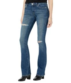 True Religion Becca Mid-Rise Bootcut Single Needle In Last Word Destroy