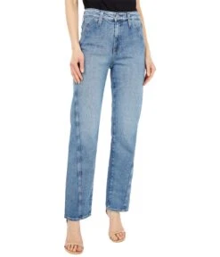 AG Jeans Angled Alexxis Vintage High-Rise Straight In Embrace