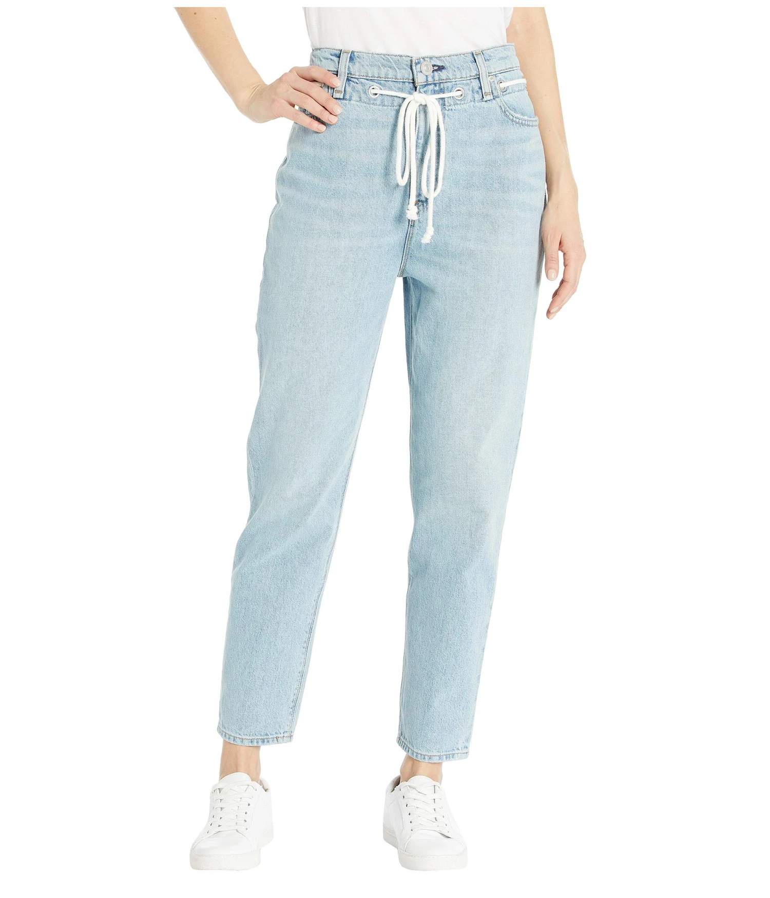 Hudson Jeans Elly High-Rise Tapered Crop In Skylines