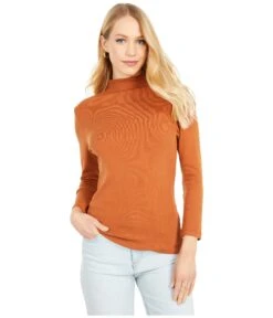 Michael Stars 1X1 Cotton Turtleneck