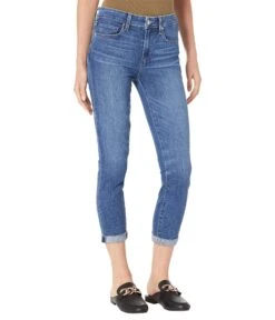 Paige Skyline Skinny Crop Raw Cuff In Groove